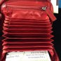 Walletbe New Red Crocodile Croc Embossed Wallet Accordian Style
