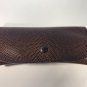 Hybrid Hard/Soft Eyeglasses Case, Faux Leather Button Clasp