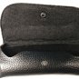 Hybrid Hard/Soft Eyeglasses Case, Faux Leather Button Clasp