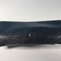 Hybrid Hard/Soft Eyeglasses Case, Faux Leather Button Clasp