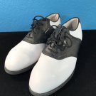 Nike Zoom Air Oxford Leather Golf Shoes - Men's Size 8 - Black And White