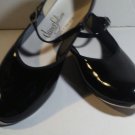 Women's Dance Fashions Shoes Heels Tap Dance Preowned Black Leather Used Sz 7.5