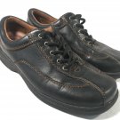 Womens Naturalizer Size 7.5 Shoes Leather Lace Up Sneakers Black Brown Two Tone