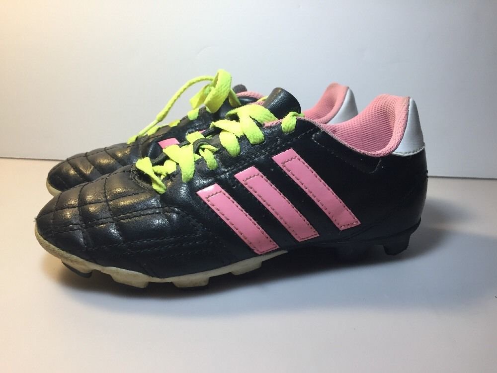 Adidas Soccer Cleats. Size 1 1/2 Kids. Black And Pink