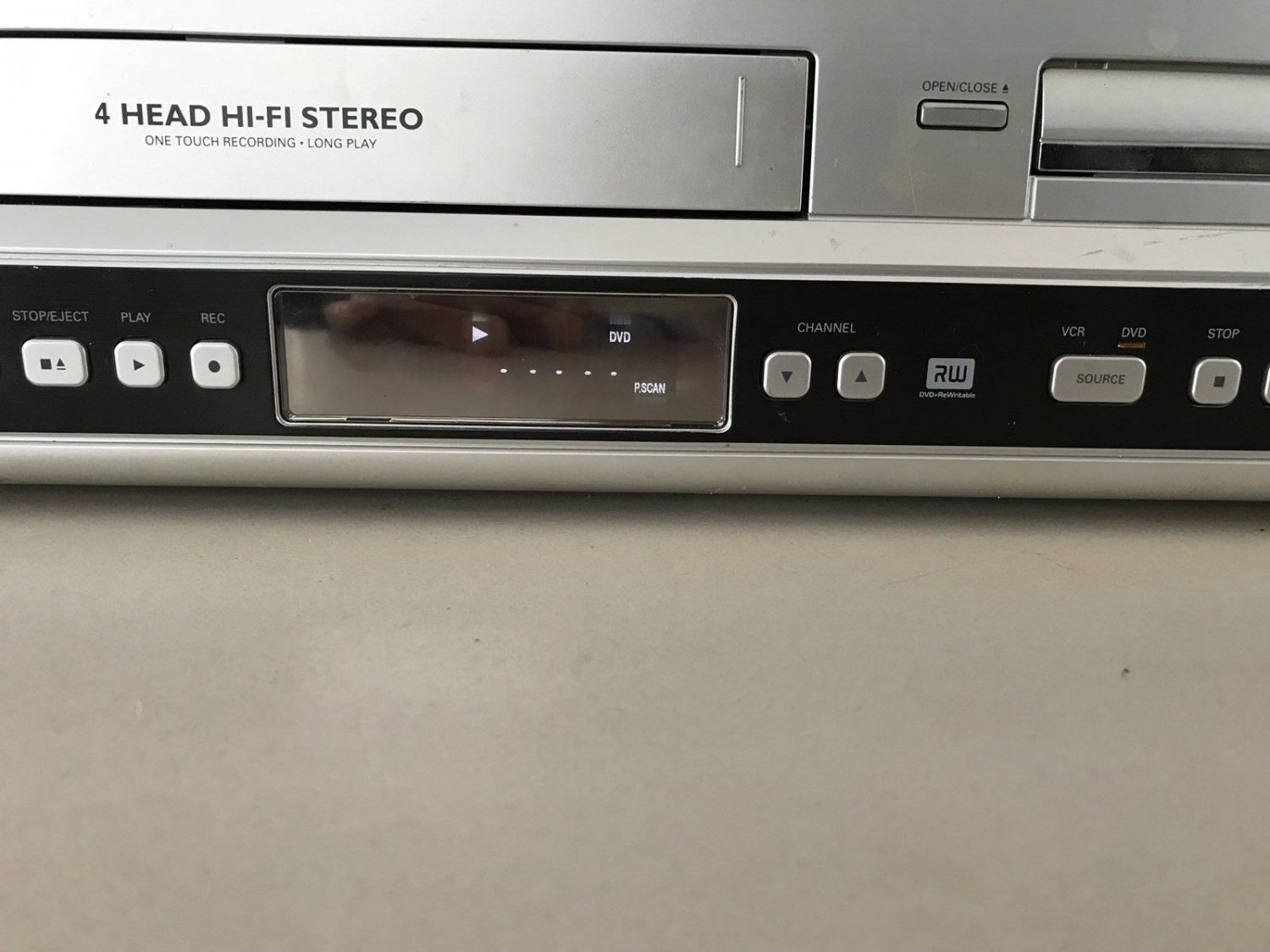 Philips DVD Recorder VCR Combo Player Model DVDR 3435V No Remote Tested