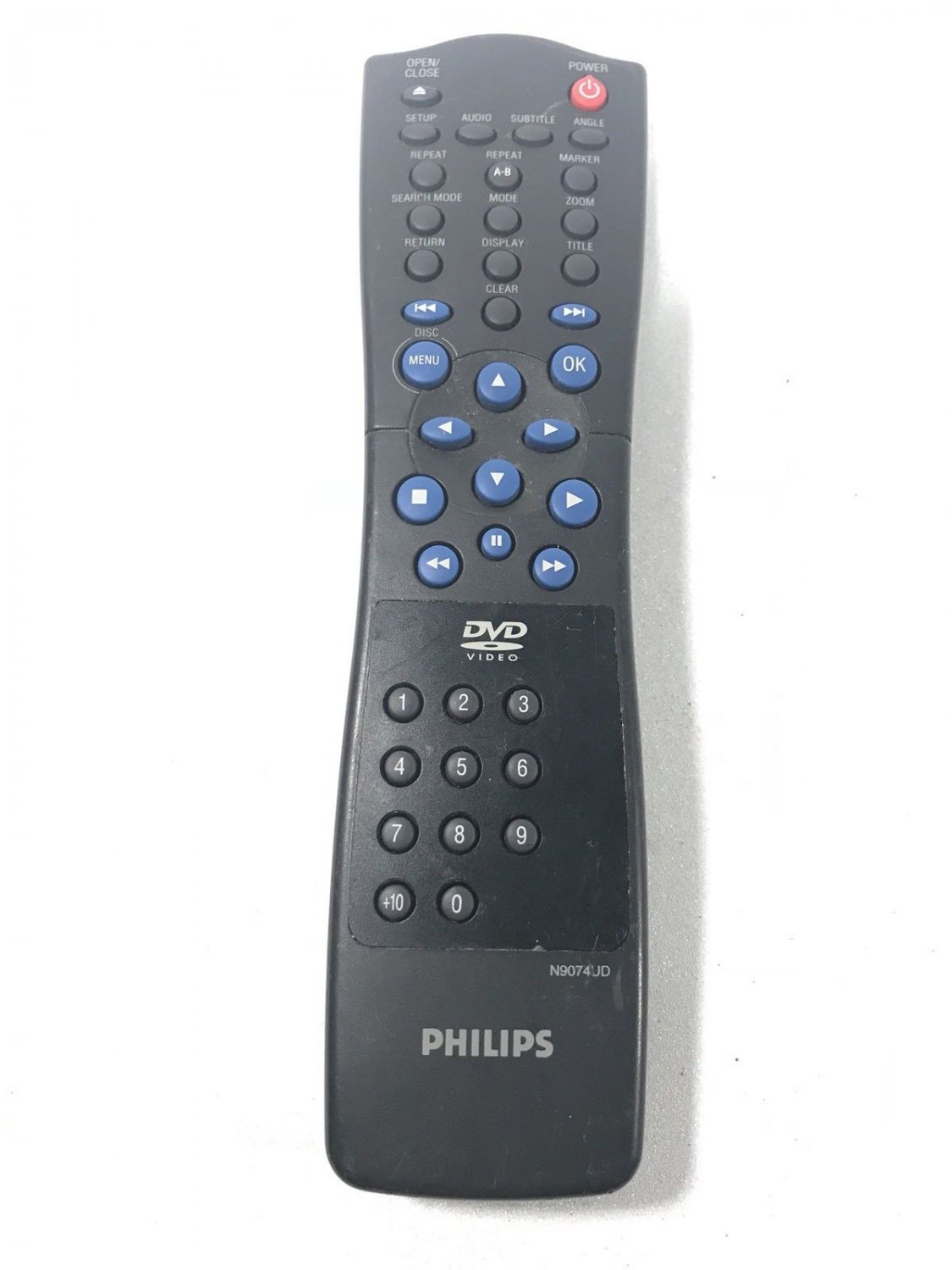Genuine Philips (N9074UD) Pre-Programmed DVD Remote Control w/ Battery Cover