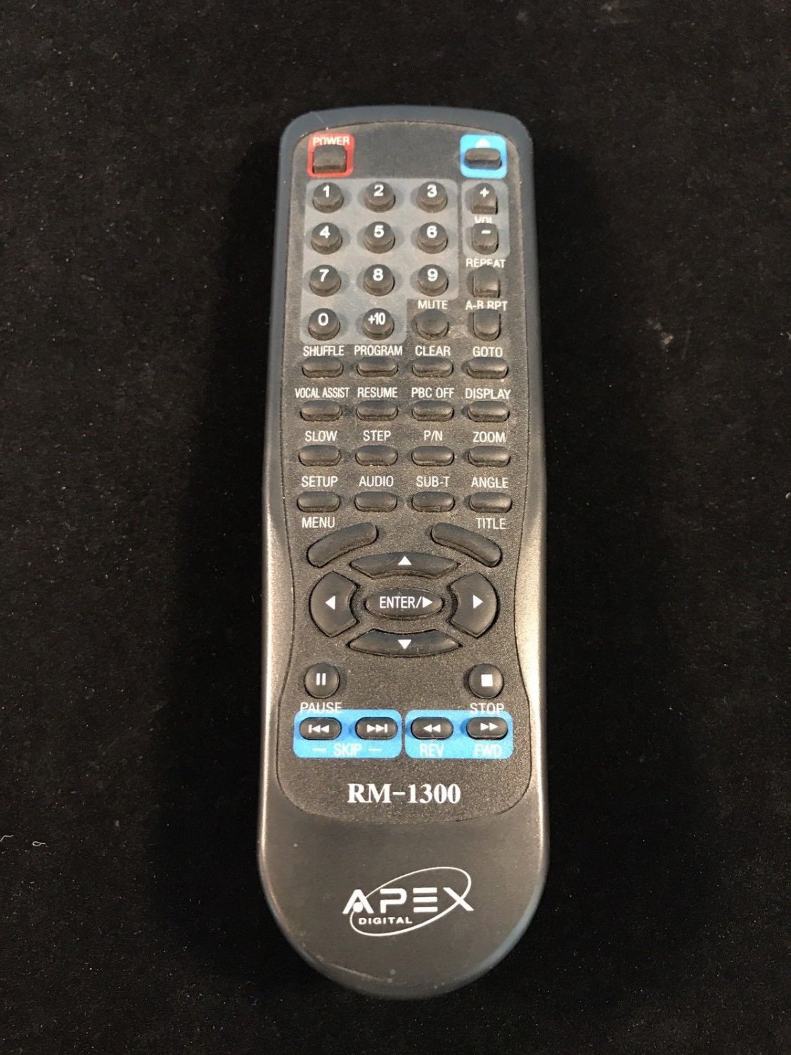 Original Apex DVD Remote Control RM-1300 For AD1500 AD1500RM Replacement