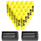 20pcs 9800mAh BRC 3.7v 18650 Rechargeable Li-ion Battery+2pcs Smart Charger
