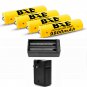 4pcs 18650 3.7V 9800mAh Rechargeable 18650 Battery 2pcs 18650 Charger