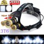 LED headlamp 30000Lumen Rechargeable CREE 3X T6 LED Headlamp 18650 Head light