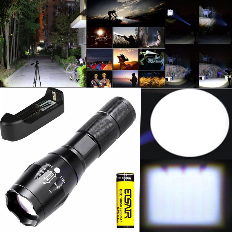 20000 LUMENS G700 Flashlight CREE LED Zoomable Military Torch 18650 Flashlight