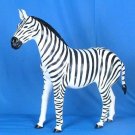 Stunning Hand Painted Leather Zebra - Home Decor Statute 18 Inch