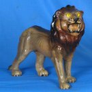 Stunning Hand Painted Leather Lion - Home Decor Statute 48 Inch