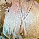 Sleeveless Button Up Knit Sweater Vest Renee Hauer Cream Off White Small W2
