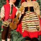 Vintage Girl & Boy Dolls Roma 1 & Magis Capri w/guitar both 10" Made in Italy