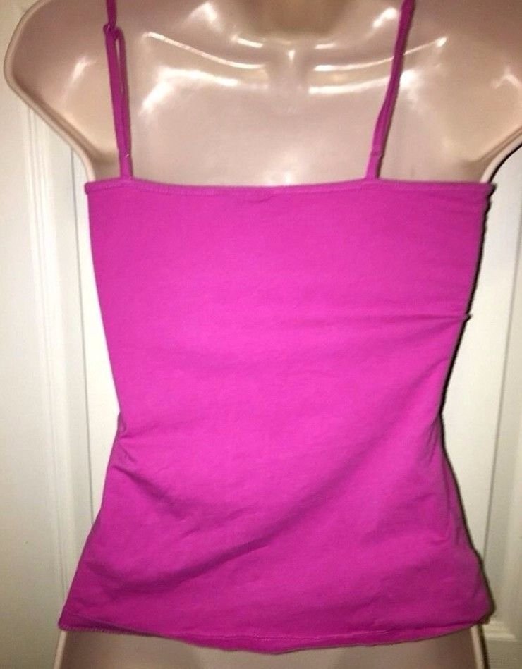 Ann Taylor Loft Womens Size XS Hot Pink Cami Tank Top Spaghetti strap W60