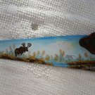 Saw Blade Vintage Hand Painted Signed Moose Country Rustic Camp Decor