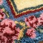 Large Vintage Completed Finished Latch Hook Rug 23" x 34" Hooked shabby chic