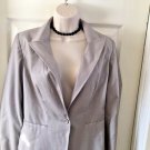 Misses Size 6 Grey Business Jacket 1 Button WORTHINGTON Essentials Lined W48