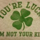 Boys tee Shirt Shamrock You're Lucky I'm Not Your Kid Gray Size 5T B18