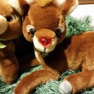Vintage Lot 2 Rudolph The Red Nosed Reindeer Plush By Applause 11''