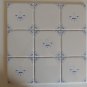 Delft Blue & White Oxen Tiles with Tulip center for kitchen Bath/shower (30)