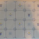 Blue White and Yellow Delft Style Country French Kitchen Tiles