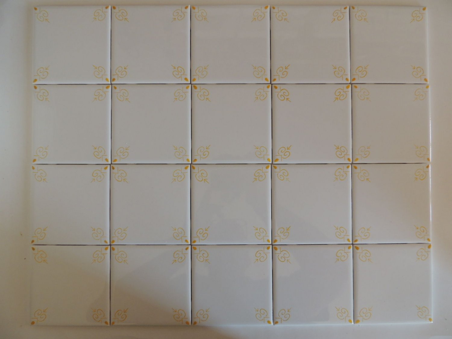 Yellow Decorative Kitchen Backsplash Tiles Delft Style