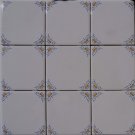 Delft Style Wall Tiles Blue and Yellow Oxen Corners (4 S/F)
