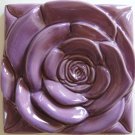 Rose Tile  Arts & Craft  Home Decor Wall art Purple Decor Rose Tile Purple Rose