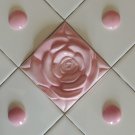 Rose Tile Arts & Craft - Home Decor in Pink Wall art  Decor Rose Tile Pink Roses