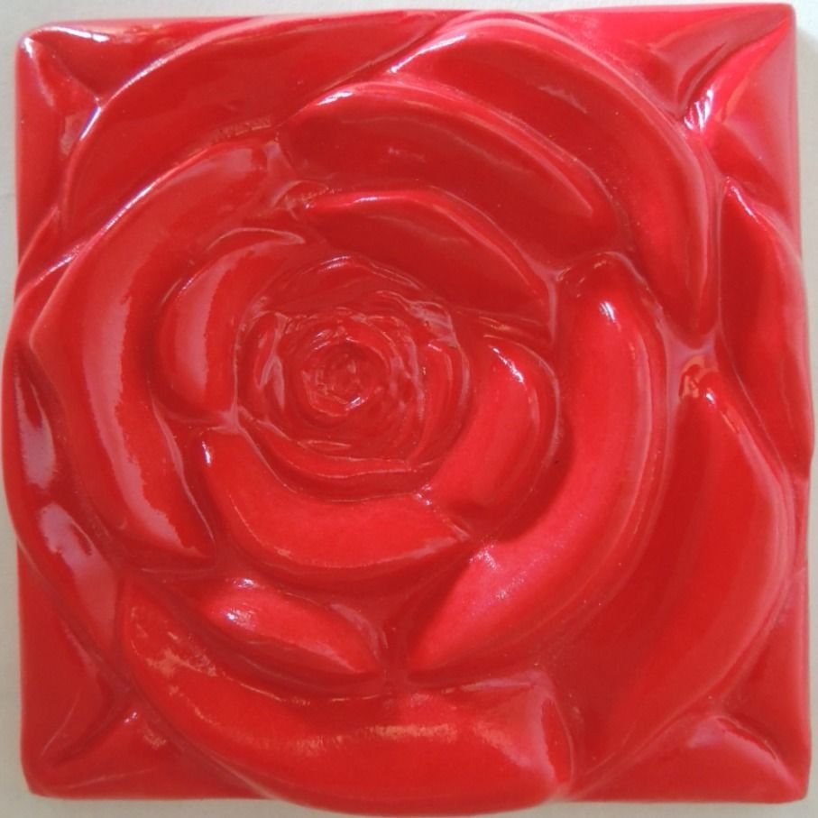 The Red Rose Tile Stone insert/Accent Decorative Tile