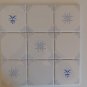 Delft Style Blue & White Tiles Floral Center with Ox Head Corner Decorations