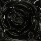 The Black Rose -Kitchen Backsplash Tile--Stone Tile Inserts-Sculpture-Wall Art