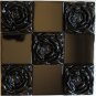 The Black Rose -Kitchen Backsplash Tile--Stone Tile Inserts-Sculpture-Wall Art