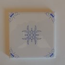 Delft Blue & White Tiles with  Floral Center back splash Bath/shower Tile