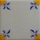 KITCHEN AND BATH TILES BACKSPLASH TILES-DELFT- FLEUR DE LIS TILE INSERTS