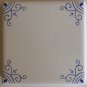 BLUE & WHITE DELFT OX HEAD WALL TILES