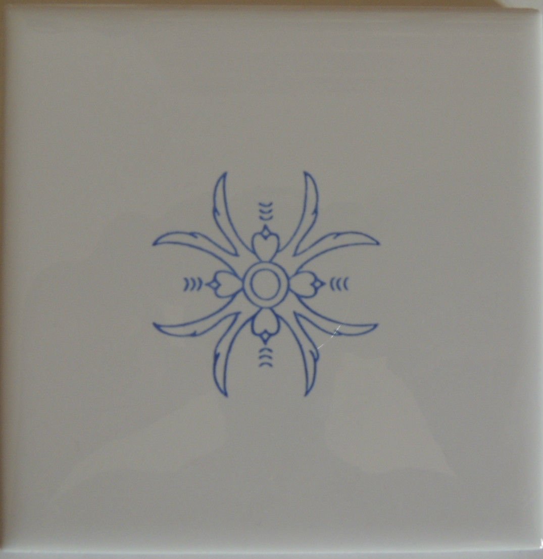 Decorative Blue & White Accent Tile American Olean