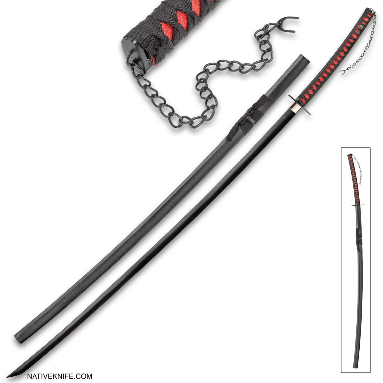 Bleach Ichigo Tensa Zangetsu Bonkai Anime Sword With Scabbard 68 .5 ...