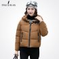 Black Winter Jacket Women Cotton Short Hooded Warm Parkas Coat Female Autumn Outerwear