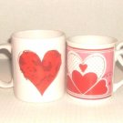 4 ASSORTED VALINETINE HEART MUGS