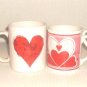 4 ASSORTED VALINETINE HEART MUGS