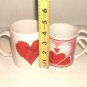 4 ASSORTED VALINETINE HEART MUGS