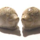 BEIGE MOLE SALT AND PEPPER SHAKERS