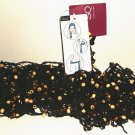 WOMEN'S BLACK BEADED 3 IN 1  SCARF / HEADBAND/ BELT