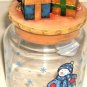 CHRISTMAS GLASS CANDY JAR