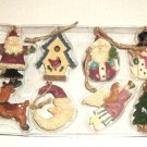 8 GLASS WOODLAND CHRISTMAS ORDAMENTS