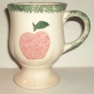 IVORY APPLE HAND PRINTED MUG