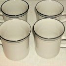 4 WHITE/GRAY CUPS